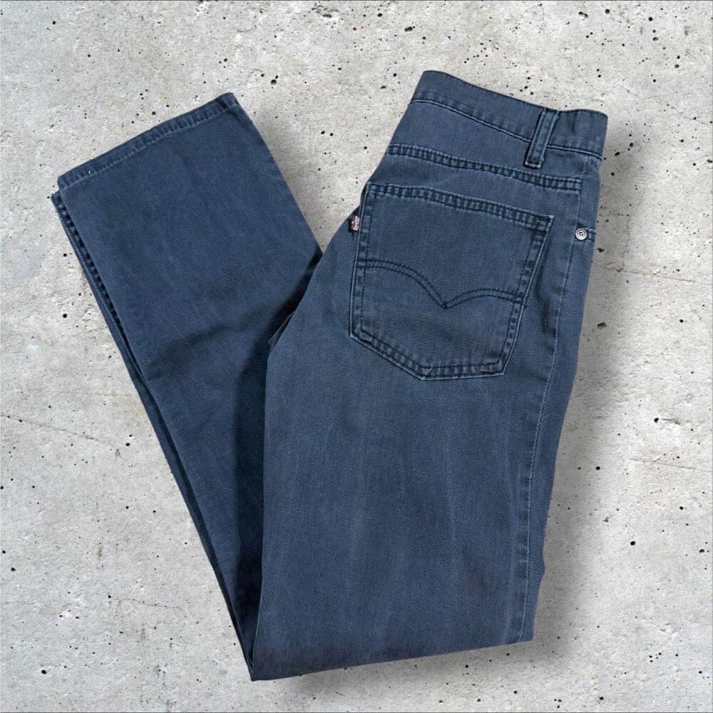 Vintage 80's Levis Red Tab Faded Black Jeans Mens 28X32 Straight Leg Denim Pants